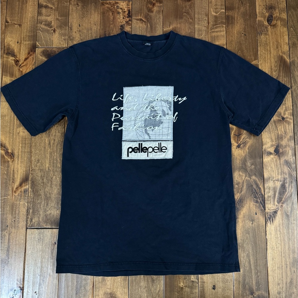 Pelle Pelle Blue Short Sleeve Tee with Graphic Design